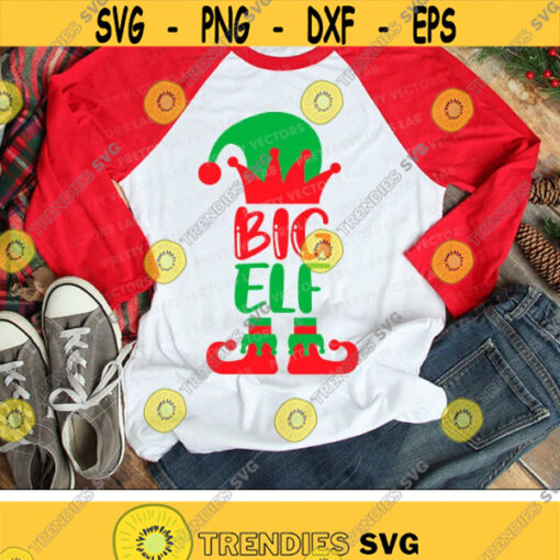 Big Elf Svg Christmas Elf Svg Family Elf Svg Dxf Eps Png Funny Winter Svg Holiday Quote Clipart Kids Shirts Design Silhouette Cricut Design 1081 .jpg