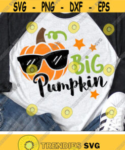 Big Pumpkin Svg Boy Thanksgiving Svg Halloween Svg Fall Cut Files Pumpkin Svg Dxf Eps Png Brother Quote Clipart Silhouette Cricut Design 2094 .jpg