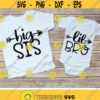 Big Sis Svg Lil Bro Svg Big Sister Svg Little Brother Svg Siblings Quote Cut Files Family Sayings Svg Dxf Eps Png Silhouette Cricut Design 1268 .jpg