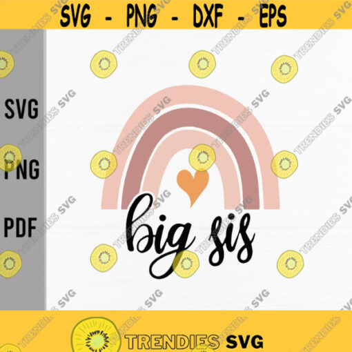 Big Sister Rainbow svgPregnancy Announcement Baby announcementBig Sis svgDigital DownloadPrintSublimationCut Files Design 321
