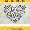 Big Sister svg Big Sister floral heart Baby Announcement Svg Toddler New Big Sister svg Flower heart SVG Floral Heart Wildflower svg Design 204