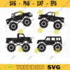 Big Truck Silhouette SVG DXF Side View Silhouette of Monster Off Road Pick Up Truck svg Files for Cricut svg dxf Cut File Clipart Clip Art copy