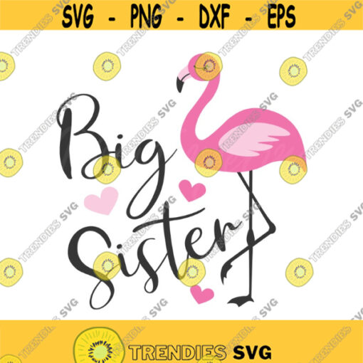 Big sister svg flamingo svg sister svg sisters svg png dxf Cutting files Cricut Funny Cute svg designs print for t shirt quote svg Design 804