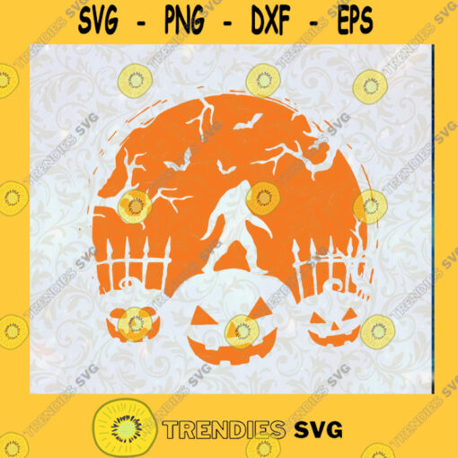 Bigfoot Halloween Hide and Seek SVG Bigfoot Pumpkin SVG Happy Halloween SVG Svg file Cutting Files Vectore Clip Art Download Instant