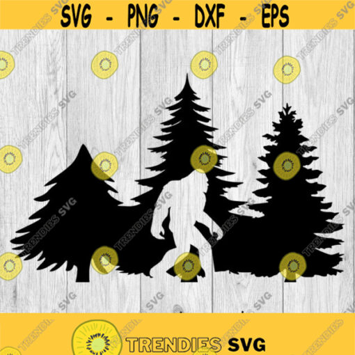 Bigfoot in Trees SVG png ai eps dxf files for Auto and Vinyl Decals Printing T shirts CNC Cricut other cut projects Design 69