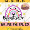 Biggest Sister Rainbow SVG Going to Be a Big Sister Shirt New Baby SVG Sibling Sibling Shirt Promoted to Big Sister Cricut File Design 741