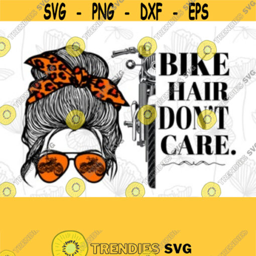 Bike Hair Dont Care Bundle PNG Messy Bun Skull Sublimation Waterslide Digital Bundle Sublimation Design Downloads PNG Design 53
