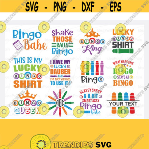 Bingo SVG File Bingo Monogram Svg Bingo shirt design SVG Bingo designs bundle Bingo typography Bingo cutting file
