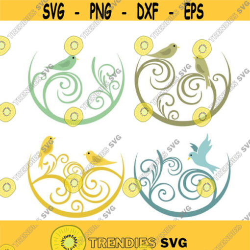 Bird Swirl Cuttable Design SVG PNG DXF eps Designs Cameo File Silhouette Design 991
