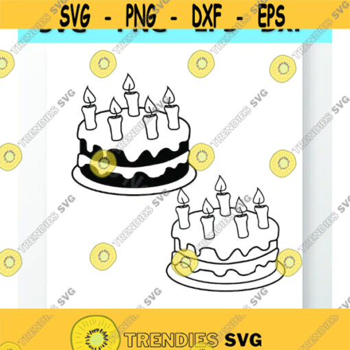 Birthday Cake SVG Files Vector Images Clipart Vinyl Cutting Files SVG Image For Cricut Happy Birthday Eps Png Dxf Stencil Clip Art Design 716