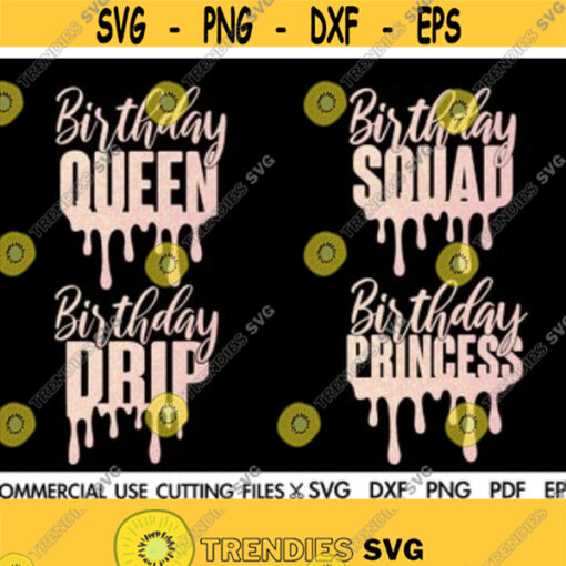 Birthday Drip SVG Birthday Queen Svg Birthday Princess Svg Birthday Squad Svg Birthday Shirt Birthday Party Cut File Silhouette Cricut Design 56