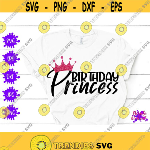 Birthday Princess SVG Birthday Girl gift Girl Birthday Party Decoration Princess Birthday Queen Black Girl Birthday Baby Girl Birthday PNG Design 72