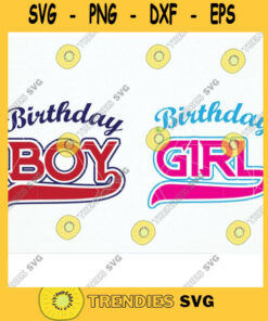 Birthday girl svg Birthday boy svg birthday silhouette file studio3 svg eps dxf png. Birthday iron on Vinyl Tshirt Design Cut files