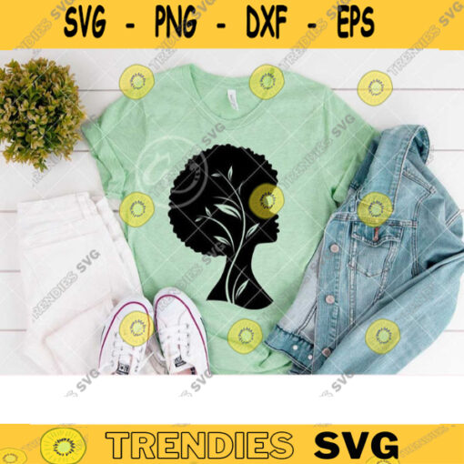 Black Afro Girl SVG Black Woman with Afro Hair Clipart African American Woman Lady Face Head Shot Silhouette Svg Dxf Files Cricut Clipart copy