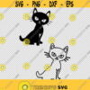Black Cat Witch Cats SVG PNG EPS File For Cricut Silhouette Cut Files Vector Digital File