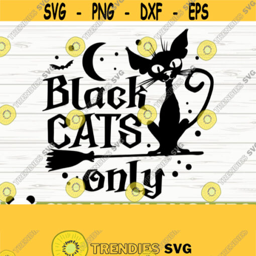 Black Cats Only Halloween Quote Svg Halloween Svg Fall Svg October Svg Holiday Svg Horror Svg Halloween Shirt Svg Halloween Decor Design 649