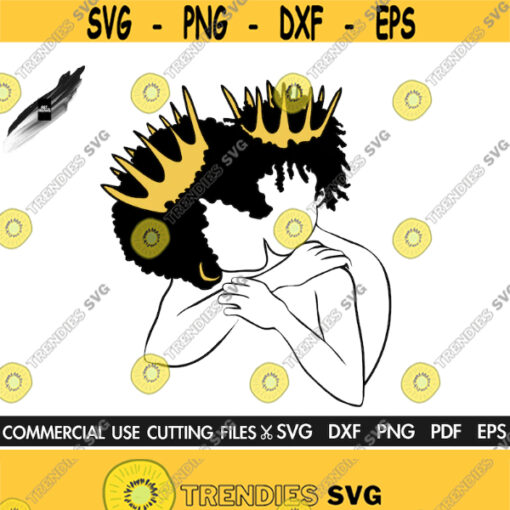 Black Couple SVG Afro Svg Afro Couple Afro Man Svg Afro Woman Svg Afro King Afro Queen Svg Couple In The Crowns Svg Cut File Design 144