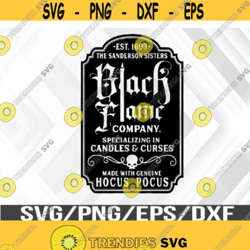 Black Flame Company Label SVG Tumbler labels Black Flame Candle Company svg png dxf eps Design 288
