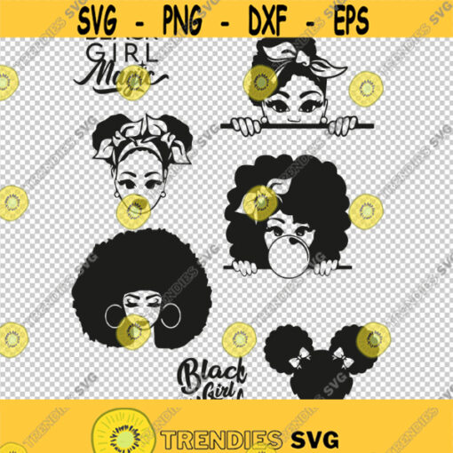 Black Girl Magic Bundle Collection African American SVG PNG EPS File For Cricut Silhouette Cut Files Vector Digital File