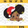 Black Girl Santa Hat Svg Little Santa Girl Christmas Afro Puff Black Girl Svg Afro Girl Santa Hat Svg Png Sublimation Clipart Dxf copy