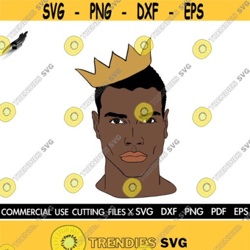 Black King SVG Black Man Silhouette Melanin Svg Dope Svg Black Man With Crown Svg Cut File Silhouette Cricut Svg Dxf Png Pdf Eps Design 475