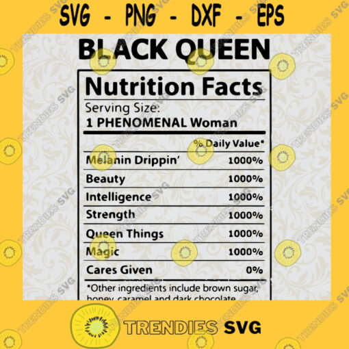 Black King Svg Nutritional Facts SVG African American SVG Melanin Boy SVG Black Man SVG