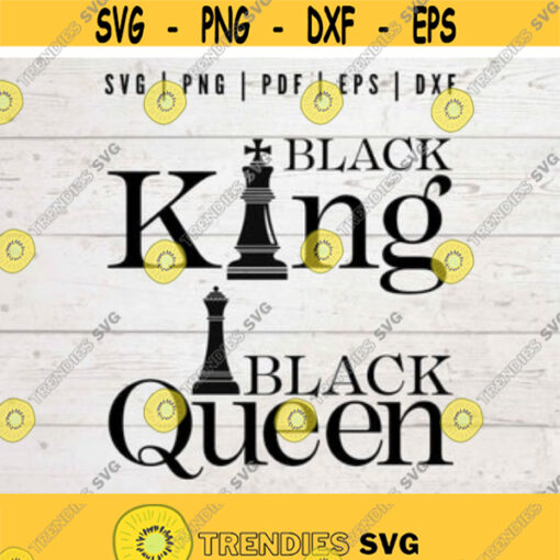 Black King svg Black Queen svg King and Queen Chess Piece Melanin svg black love svg black history month svg Digital Tshirt Design Design 116