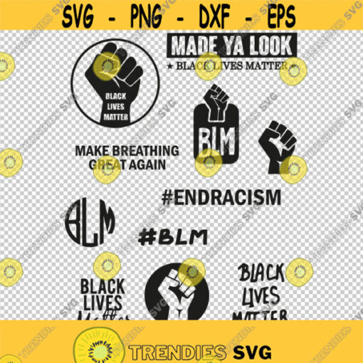Black Lives Matter Bundle Collection African American SVG PNG EPS File For Cricut Silhouette Cut Files Vector Digital File