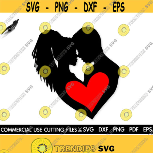 Black Love SVG Afro Svg Afro Couple Afro Man Svg Afro Woman Svg Afro King Afro Queen Svg Couple In The Crowns Svg Cut File Design 526