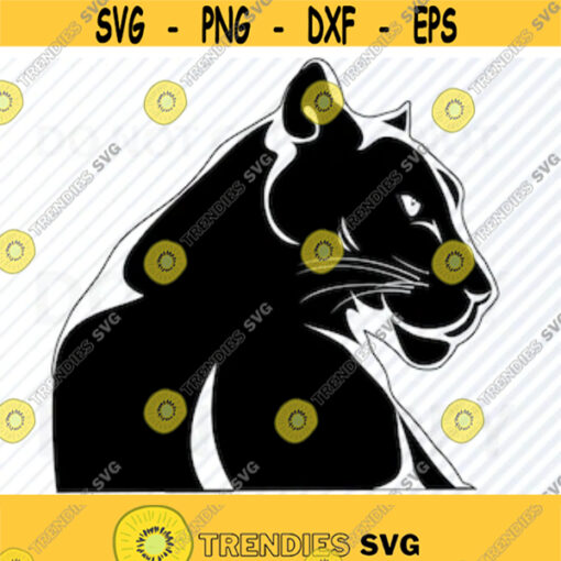 Black Panther Head SVG Files For Cricut Black white Vector Images Panther Clip Art SVG Eps Panther Png dxf ClipArt Silhouette Design 181