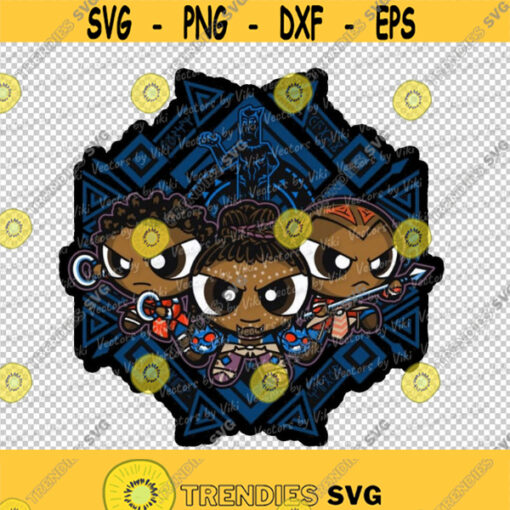 Black Panther Puff Girls SVG PNG Digital File Design 311