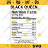 Black Queen svg Black woman svg Black girl nutrition facts SVG png melanin svg Amount per serving svgpng digital file 141