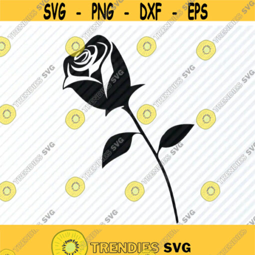 Black Rose Flower 3 SVG Files for cricut Flower Vector Images Clipart Floral Swag SVG Image Eps Png Dxf Rose Stencil Clip Art Wedding svg Design 136
