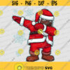 Black Santa Claus Dabbing African American Christmas Art JPG PNG Digital File