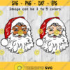 Black Santa White Santa African American Santa Santa Claus Saint Nicholas Saint Nick Kris Kringle SVG png ai eps dxf cut files Design 439