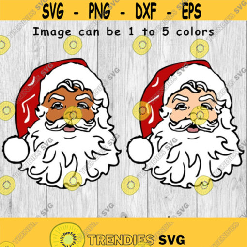Black Santa White Santa African American Santa Santa Claus Saint Nicholas Saint Nick Kris Kringle SVG png ai eps dxf cut files Design 439