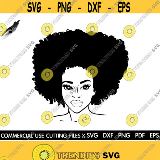 Black Woman Face SVG Afro SVG Black History Month SVG Black Lives Matter Svg Afro Woman Svg Black Queen Svg Cut File Silhouette Cricut Design 493