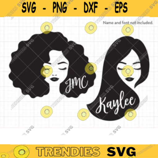 Black Woman Face SVG DXF Black Woman svg African American Woman svg Afro Hair svg Woman Face Silhouette Black Girl Face svg dxf Cut File copy