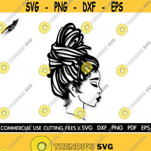 Black Woman SVG Locs Svg Dreadlocks Svg Afro Svg Black History Month SVG Afro Woman Svg Black Queen Svg Cut File Silhouette Cricut Design 279