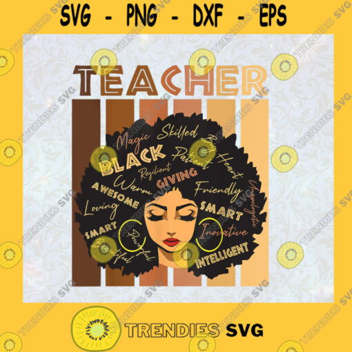 Black Woman Svg Strong Woman Svg Afro Girl Svg Black Teacher Svg Black Power Svg