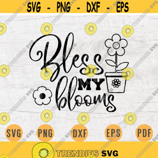 Bless My Blooms Svg Spring SVG File Spring Season Svg Cricut Cut Files INSTANT DOWNLOAD Cameo File Iron On Shirt n324 Design 838.jpg