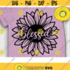Blessed Sunflower Svg Flower Quote Svg Blessed Svg Cut files Svg eps dxf png Design 41 .jpg