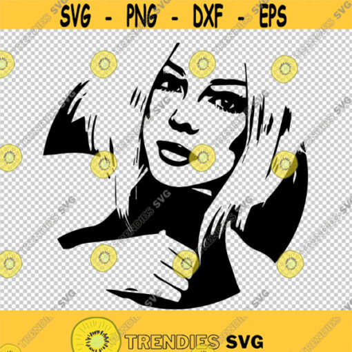 Blonde Girl Face Avatar Profile Picture SVG PNG EPS File For Cricut Silhouette Cut Files Vector Digital File