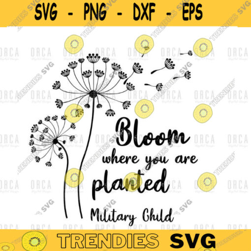 Bloom where youre planted Military Child svgMonth of the Military Child SVG Purple Up For the Military childKids svgpng digital file 467
