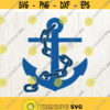 Blue Anchor svg nautical svg anchor clipart anchor chains clipart svg cut file sailing svg sea svg ocean svg sailor svg Design 304