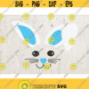 Blue Boy Easter Bunny SVG EPS JPG png dfx Digital Download cute bunny face ears svg for cricut Design 505