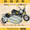 Blue Motorcycle SVG Layered by Color Cut File Vintage Moto Bike Vector Art Motorcycle Clipart SVG Design 239