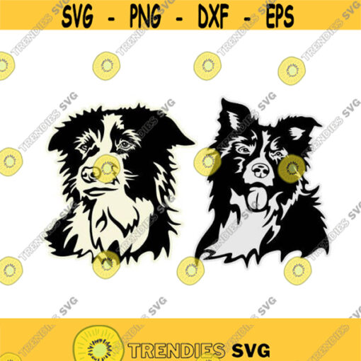 Boarder Collie Dog Cuttable Design SVG PNG DXF eps Designs Cameo File Silhouette Design 1044