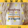 Bonfire SVG Bonfires flannels smores svg Fall shirt SVG Fall words SVG