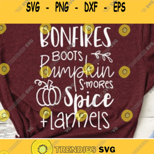 Bonfires Boots Pumpkin S39mores Spice Flannels Svg Pumpkin SVG Fall Svg File Autumn Svg Fall Pumpkin Svg Fall T Shirt Decal cut files